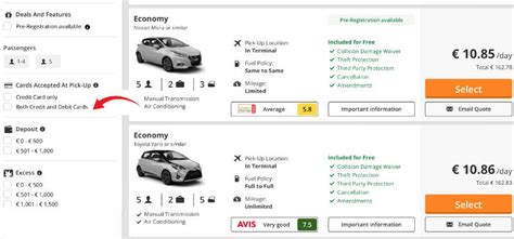 sixt car hire no credit card.